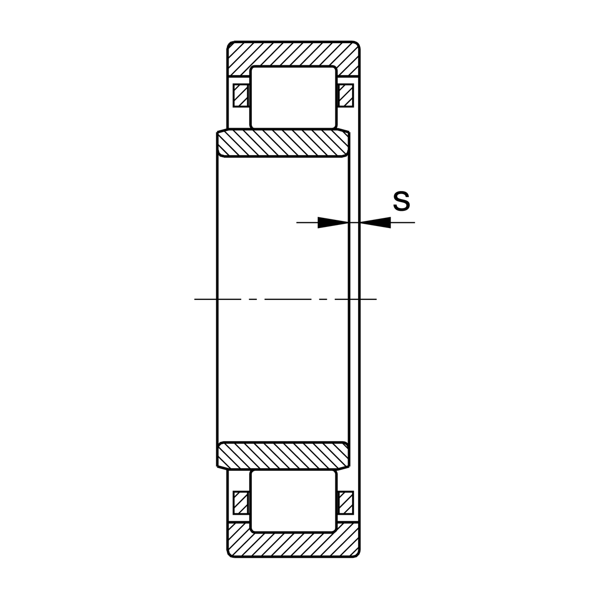 thumbnail image 2 of SUOFEILAILMU Cylindrical Roller Bearings - Single Row NU304 NU305 NU306 NU307 NU308, Bearing Steel, High Speed 2 of 12