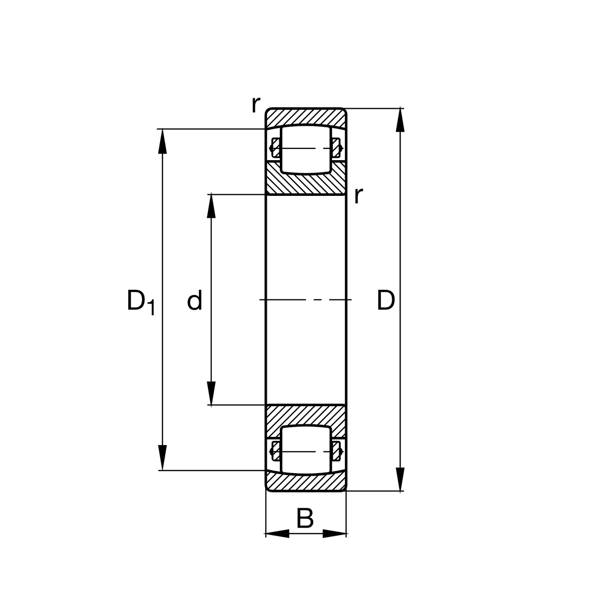 20226-MB Barrel Roller Bearing drawing 20226-MB Barrel Roller Bearing drawing