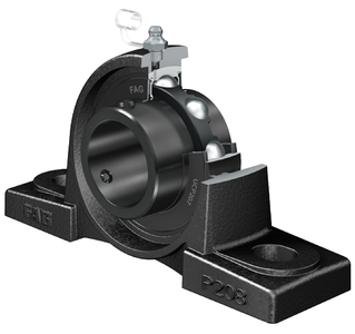 Palier Auto-alignant CMW UCPA205 - Semelle Courte, Diamètre Intérieur 25 Mm, 2 Trous De Fixation