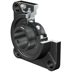 Doja Industrial - 2 Supporti Con Cuscinetti UCFC 204 Per Asse 20 Mm