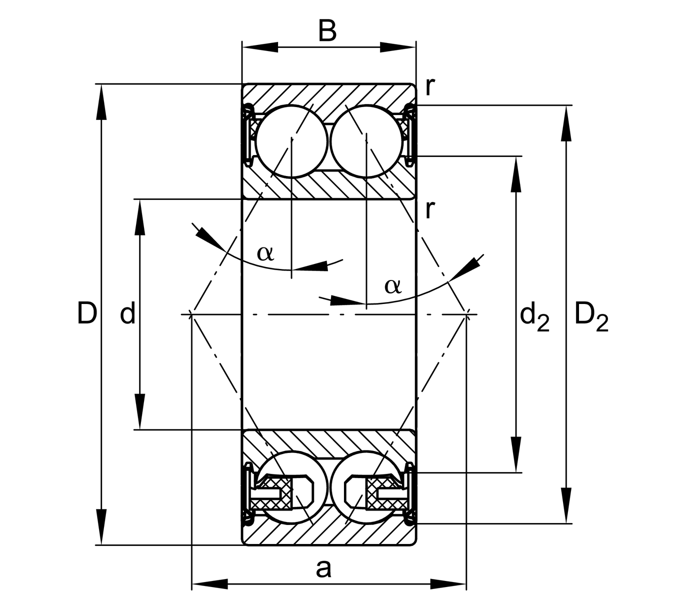 thumbnail interactive-video image 1 of FAG 3307-BD-XL Double Row Angular Contact Bearing – Schaeffler New 1 of 3