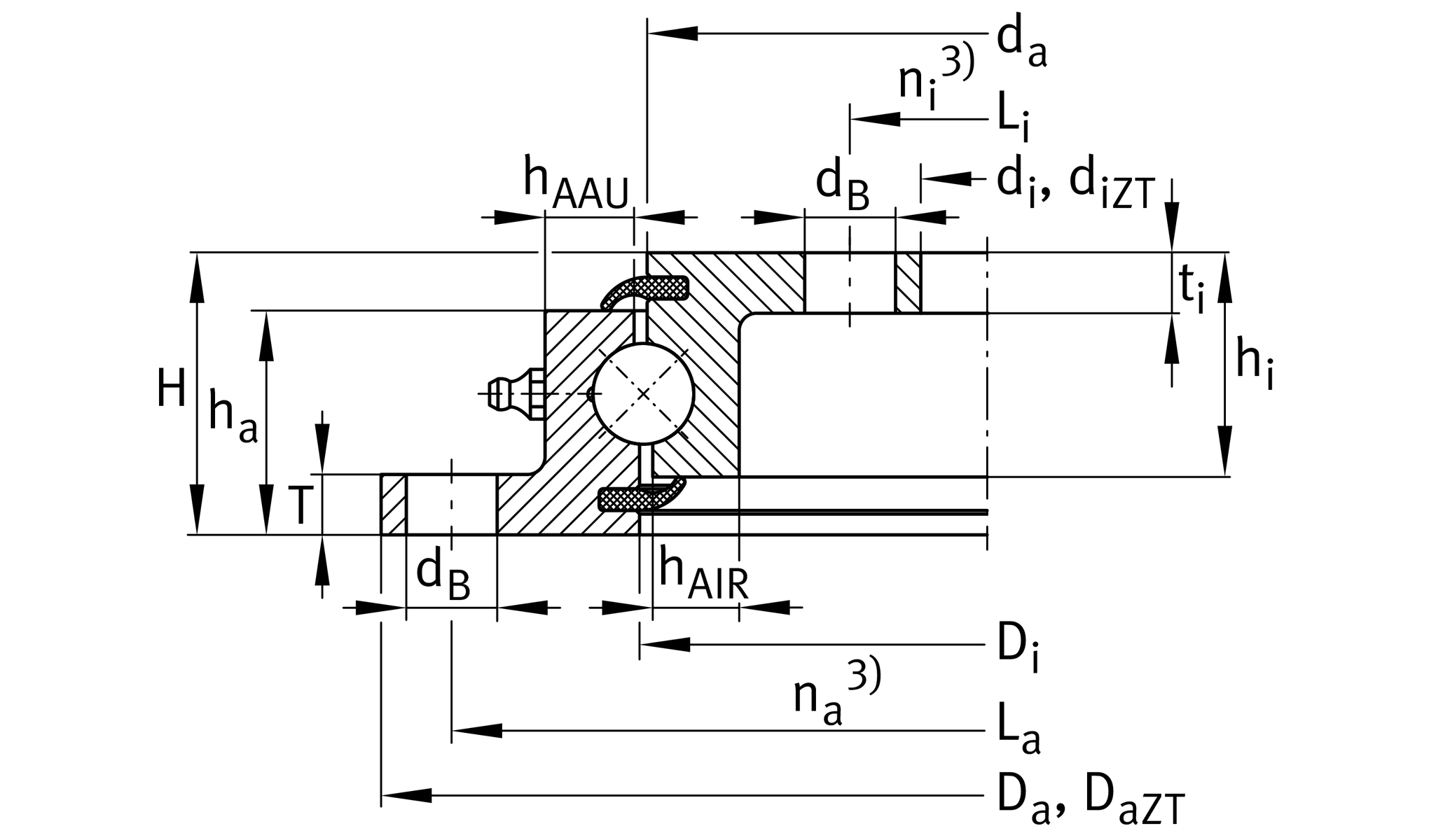 VLU200414 Slewing Bearing VLU200414 Slewing Bearing
