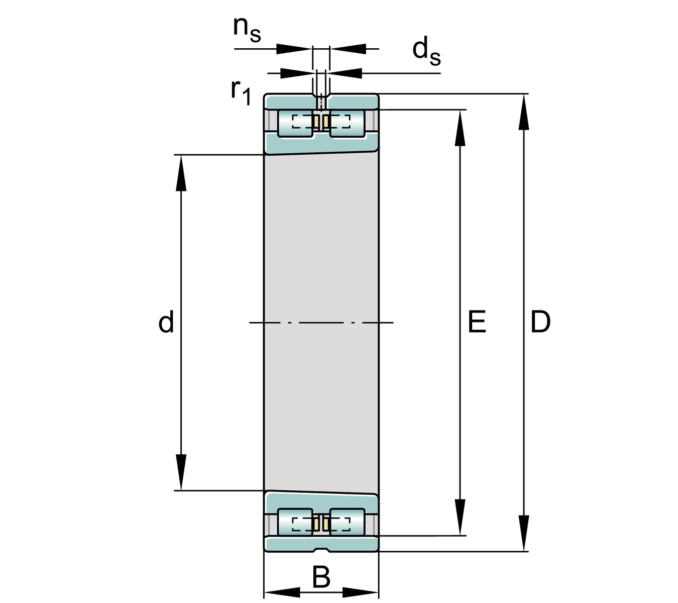 NN3096-AS-K-M-SP Cylindrical Roller Bearing drawing NN3096-AS-K-M-SP Cylindrical Roller Bearing drawing