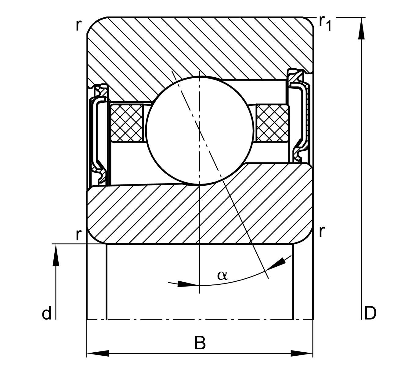 VCM7024-E-2RSD-T-P4S-UL-XL Spindle Bearing drawing VCM7024-E-2RSD-T-P4S-UL-XL Spindle Bearing drawing