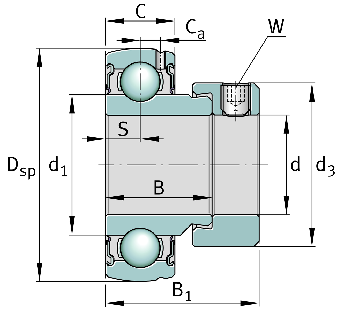 GE20-KRR-B-FA107-VA-FD Teknik Ölçü Çizimi
