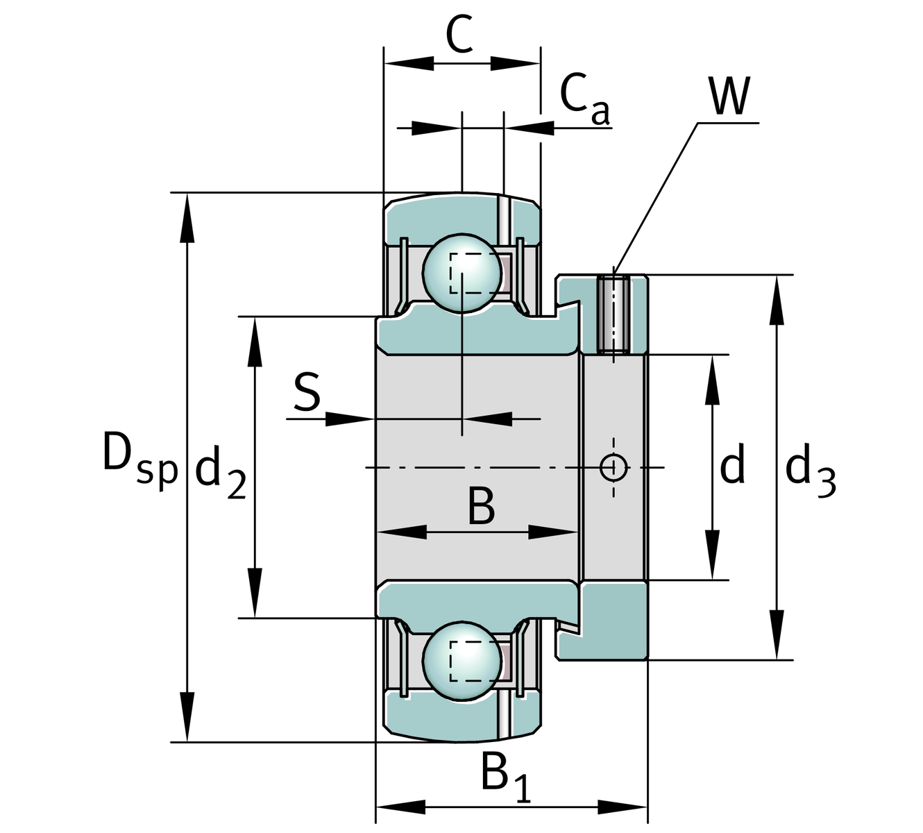 GRAE25-NPP-B-FA107/125.5 Teknik Ölçü Çizimi