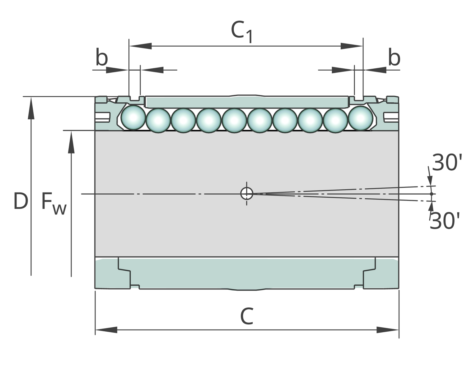 LBCF12D-2LS Linear ball bearing: inform yourself & order online on ...