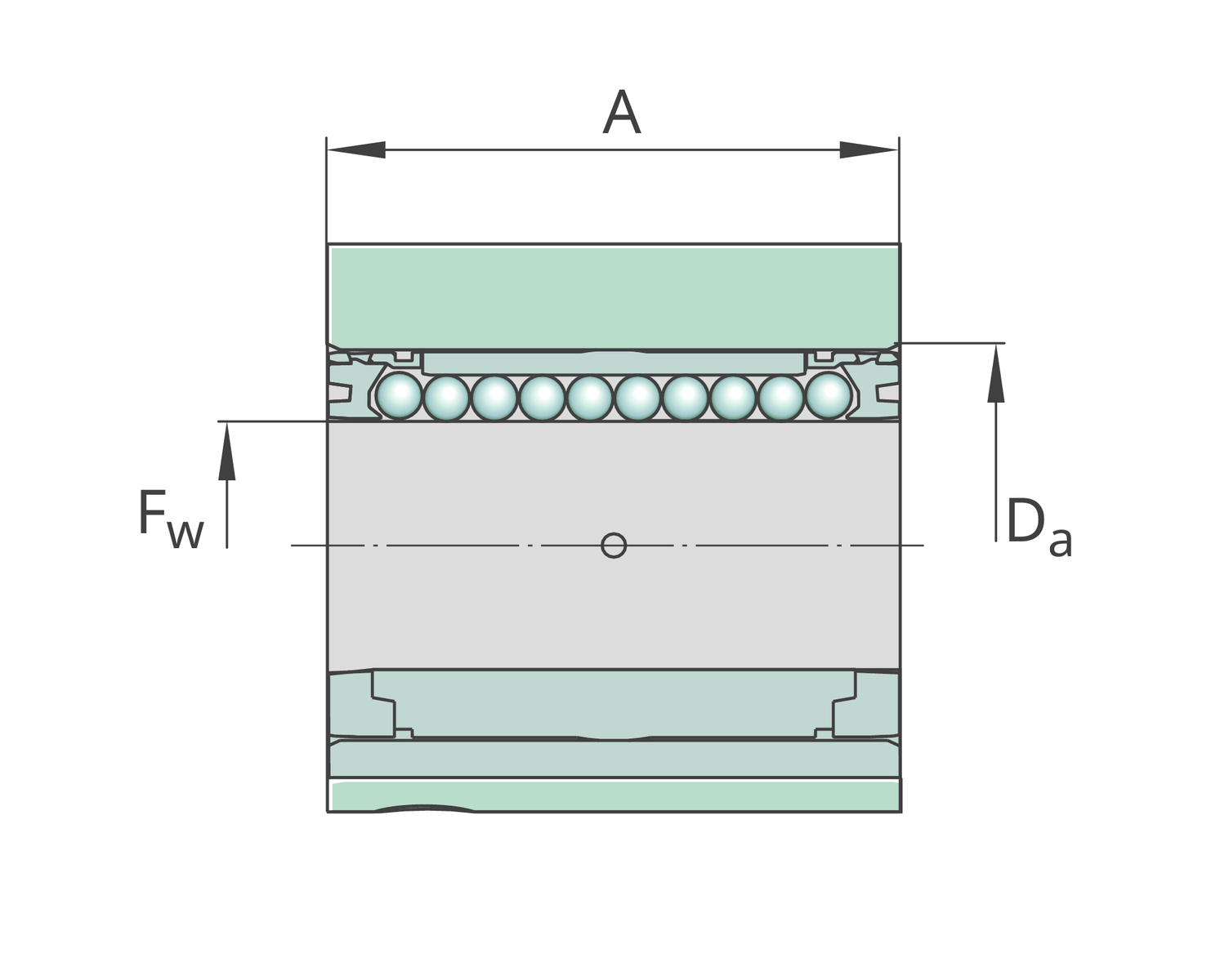 LUNF30D-2LS Linear ball bearing and housing unit: online informace ...
